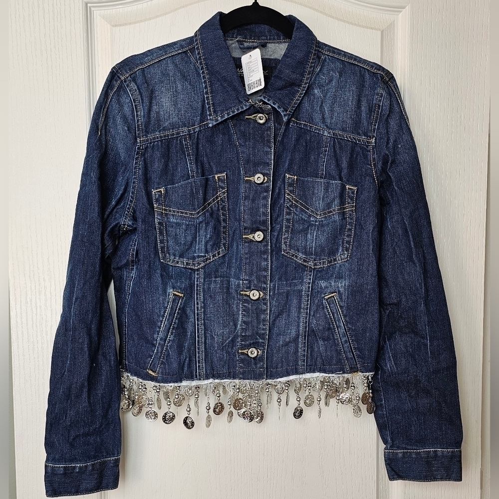 UO Urban Renewal Remade Coin Trim Denim Jacket M/L *EACH ONE IS UNIQUE*